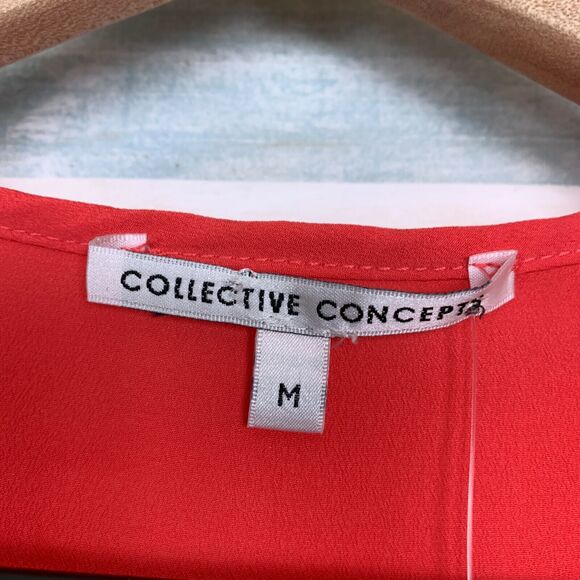 Collective Concepts Georgette Tunic Tank Top Pink Stitch Fix Womens Medium - Picture 6 of 8